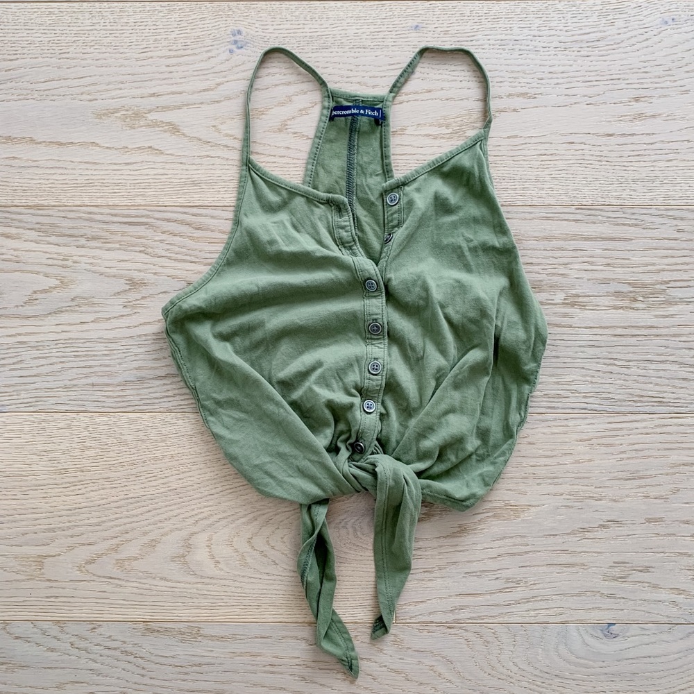 Knit front crop tank A&F small